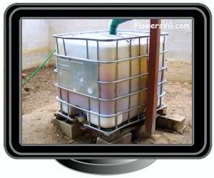garden rain water harvesting storage tank