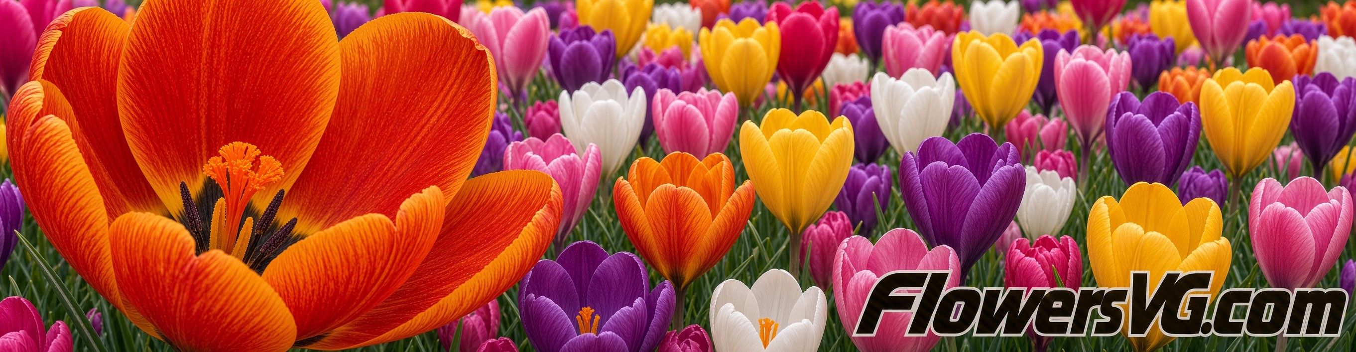spring crocus flowers