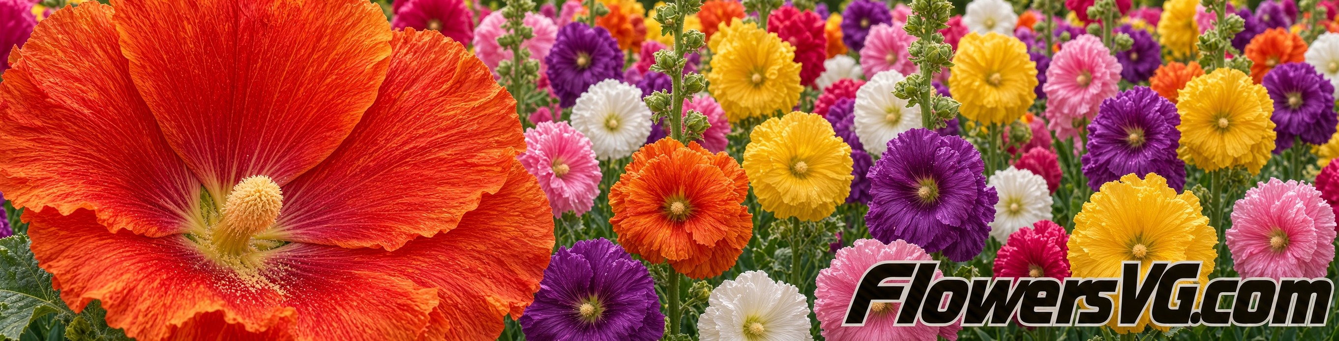 hollyhock flowers